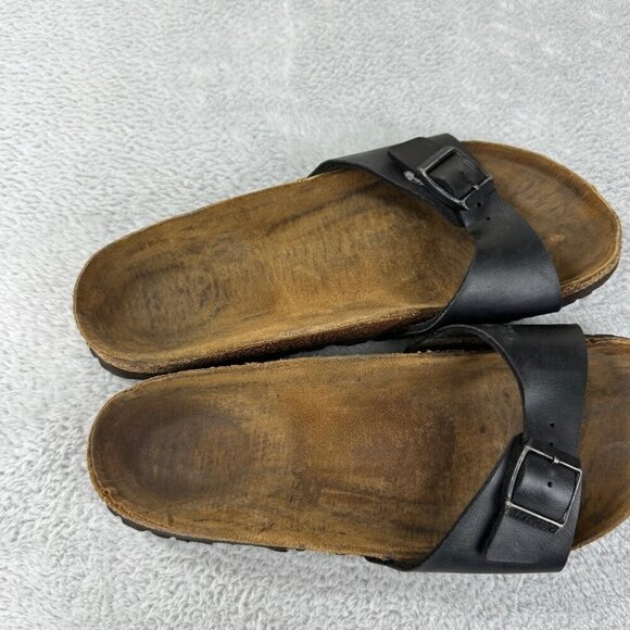 Birkenstock Madrid Black Leather Sandals Women’s Size 40 EU - Picture 5 of 12